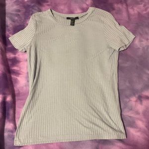 Soft Light Green Ribbed T-Shirt